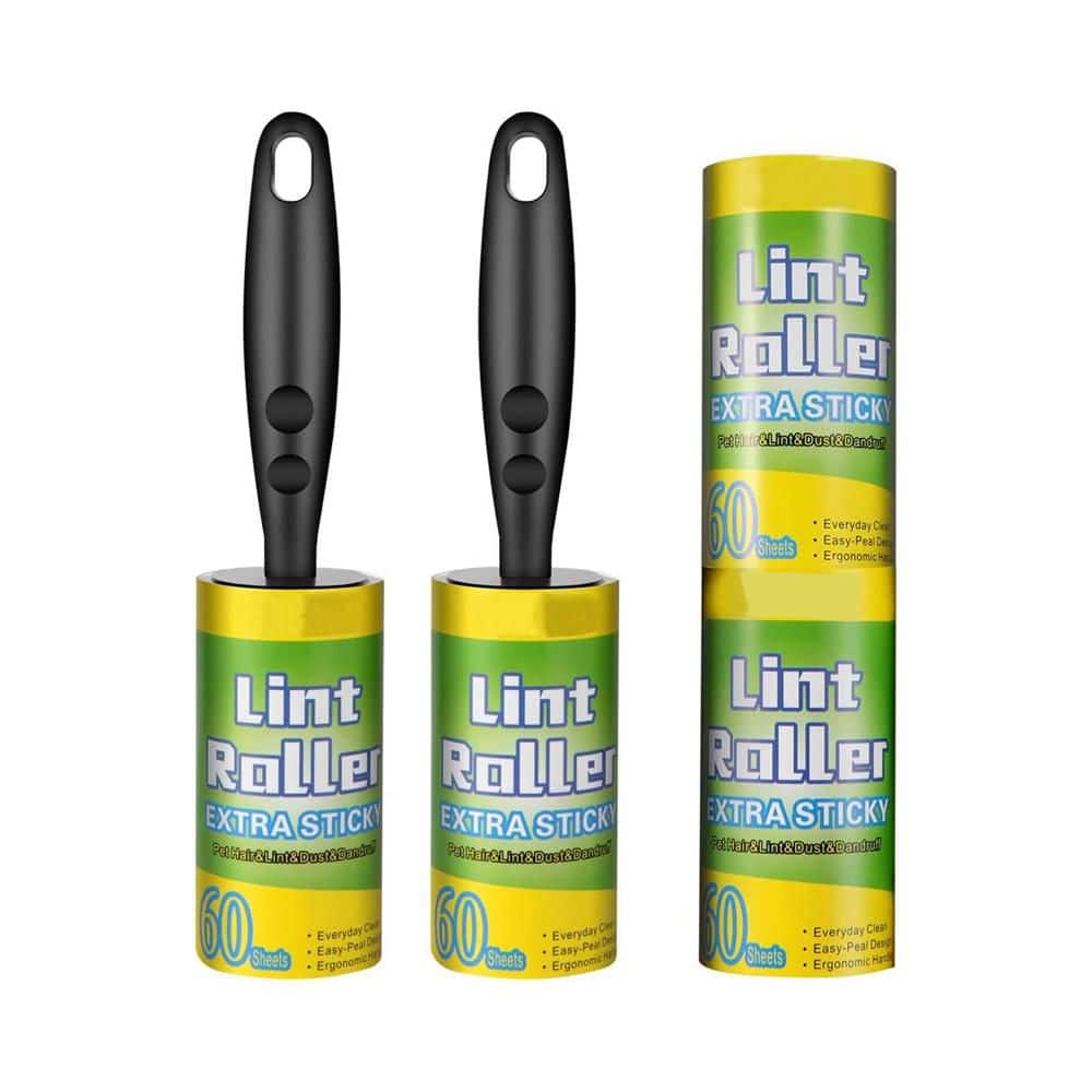 Extra-Strong Adhesive Lint Roller Cleaning Tool for Lint Pet Hair Dust Removal with 2 Handles (4-Pack) price history on PriceWatchPro