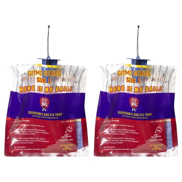 2 Large Bag - Outdoor Disposable Trap, Pre-Baited with Flies Inn Attractant, Effective Outdoor Catcher