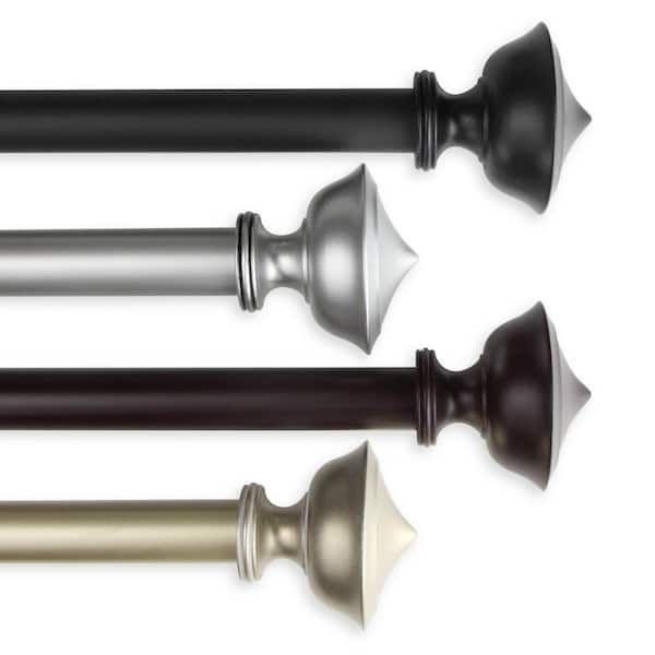 Rod Desyne Leopold 160 in. - 240 in. 1 in. Single Curtain Rod in Light Gold