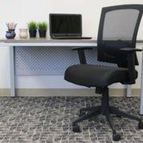 BOSS Office Products Black Mesh Back and Seat Cushions Black Base