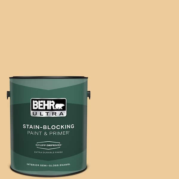 BEHR ULTRA 1 gal. #M270-4 Filtered Moon Extra Durable Semi-Gloss Enamel Interior Paint & Primer