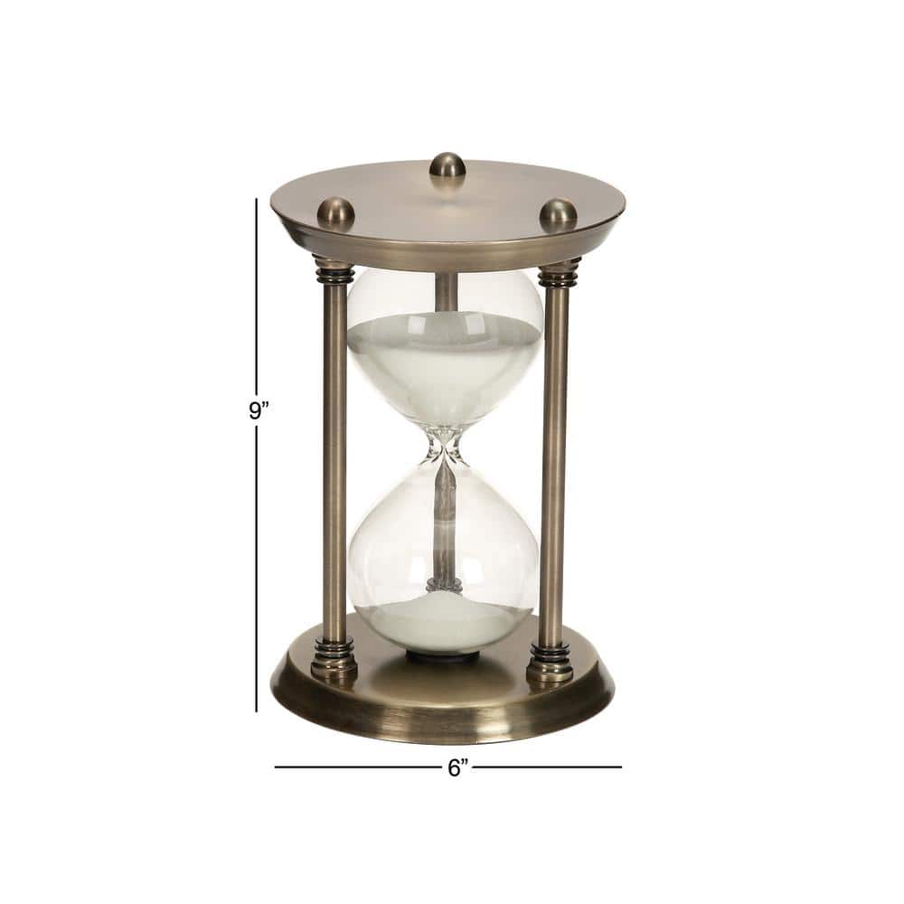Brass and Glass 6" x 9" Decorative Sand Timer