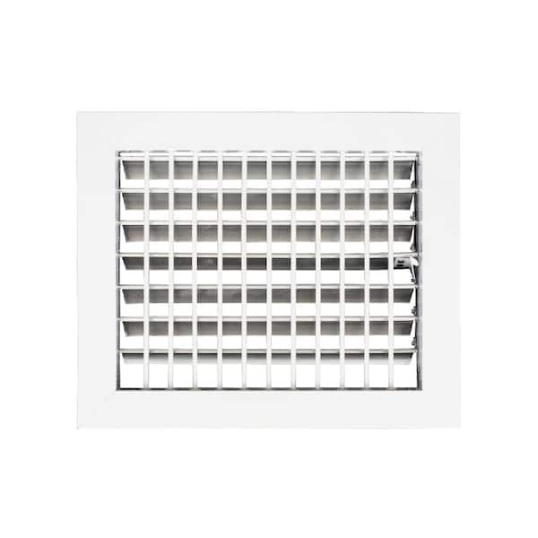 ACLAMINAIRE 8 in. x 8 in. Aluminum Wall and Ceiling Linear Slot Diffuser in White