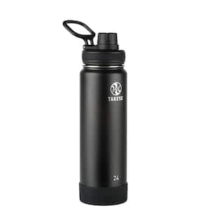 Actives 24 oz. Onyx Insulated Stainless Steel Water Bottle with Spout Lid
