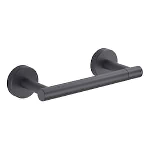 Design House 559351 Graz Park Two-Post Toilet Paper Holder, Classic Wall Mounted Spring Toilet Roll Holder, Matte Black