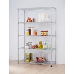 Finnhomy Heavy Duty 8 Tier Wire Shelving with Wheels, Storage Rack Thicken  Steel Tube, Pantry Shelves, Adjustable Shelving Unit