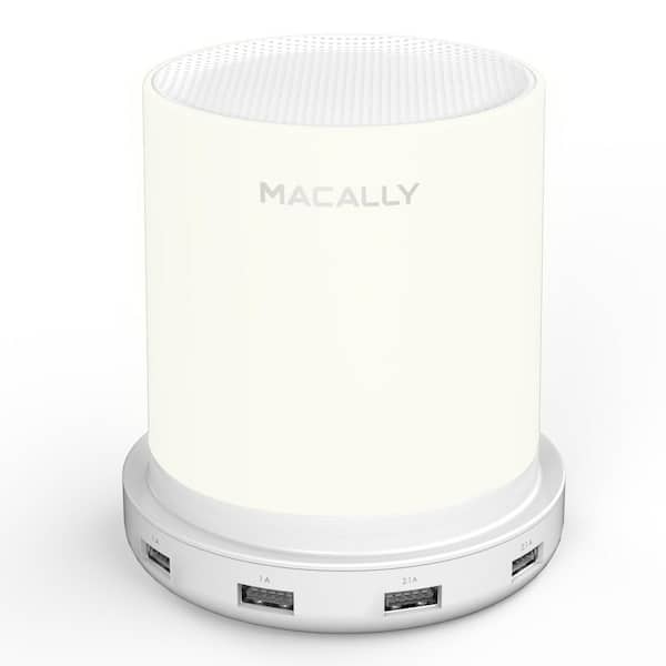 Macally Dimmable Table Lamp with 4-USB Charging Ports