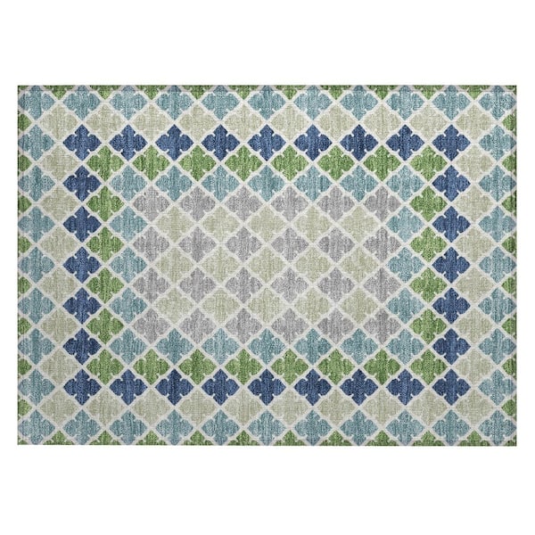 Chantille Machine Washable Indoor/Outdoor Abstract ACN2997 Green 3 ft. x 4 ft. Area Rug