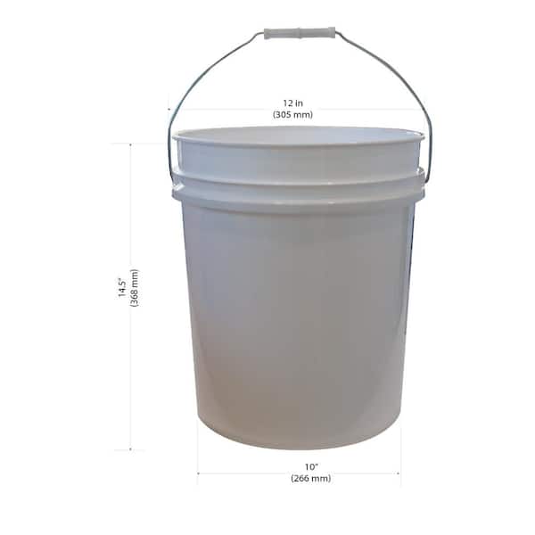 6 Gallon Large Yellow Food Grade BPA Free Bucket Pail with Lid( Pack of 2)
