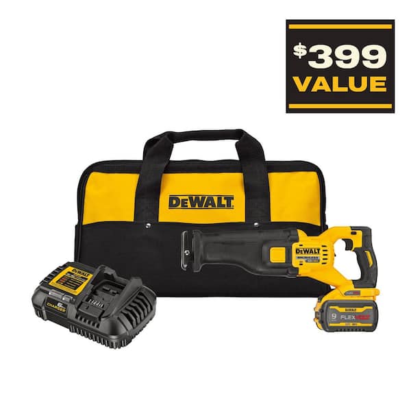 FLEXVOLT 60V MAX Cordless Brushless Reciprocating Saw with (1) FLEXVOLT 9.0Ah Battery