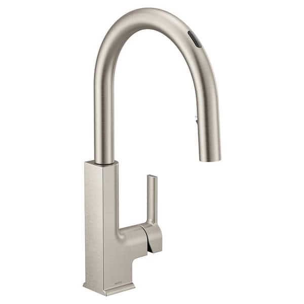 MOEN Sto Single-Handle Smart Touchless Pull Down Sprayer Kitchen Faucet with Voice Control and Power Clean in Stainless