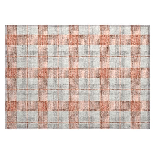 Chantille Machine Washable Indoor/Outdoor Abstract ACN1052 Coral 1 ft. 8 in. x 2 ft. 6 in. Area Rug