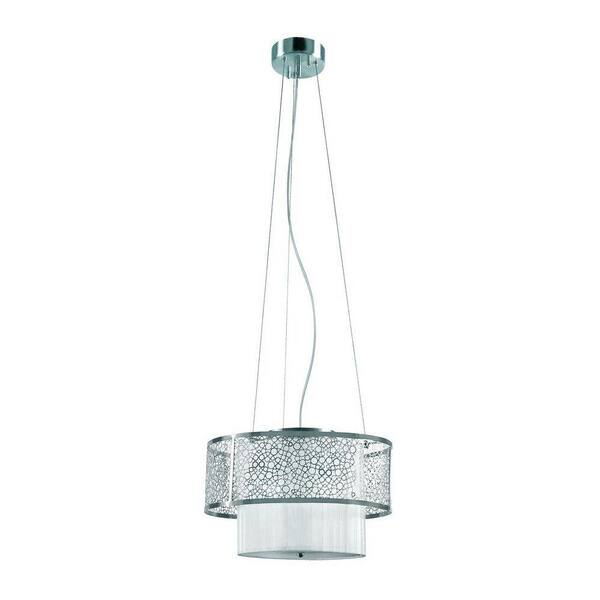 Eurofase Caledon Collection 4-Light 84 in. Hanging Satin-Nickel Pendant-DISCONTINUED