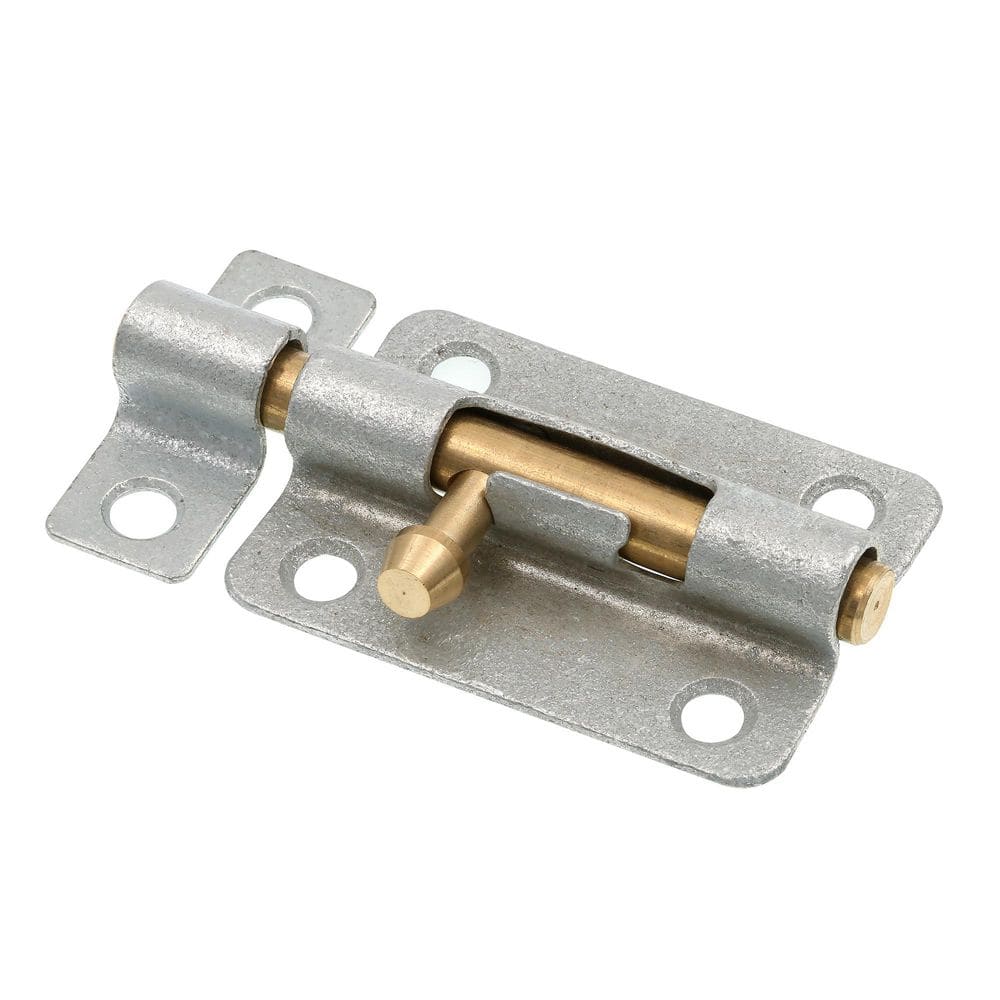 Door and Gate, Slide Barrel Bolt Latch 3 inch with Screws, Galvanized with Brass Bolt and Knob (Single Pack) price history on PriceWatchPro