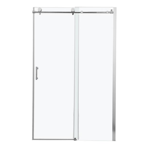 Jimsmaison 48 In. W X 76 In. H Sliding Frameless Shower Door In Chrome 