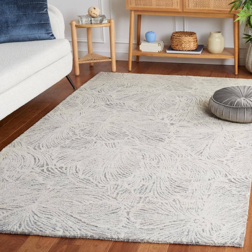 Ivory Wool 4' x 6' Hand-Tufted Rectangular Area Rug