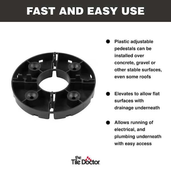 The Tile Doctor 914850-12 Fixed Plastic Pedestal 1.25