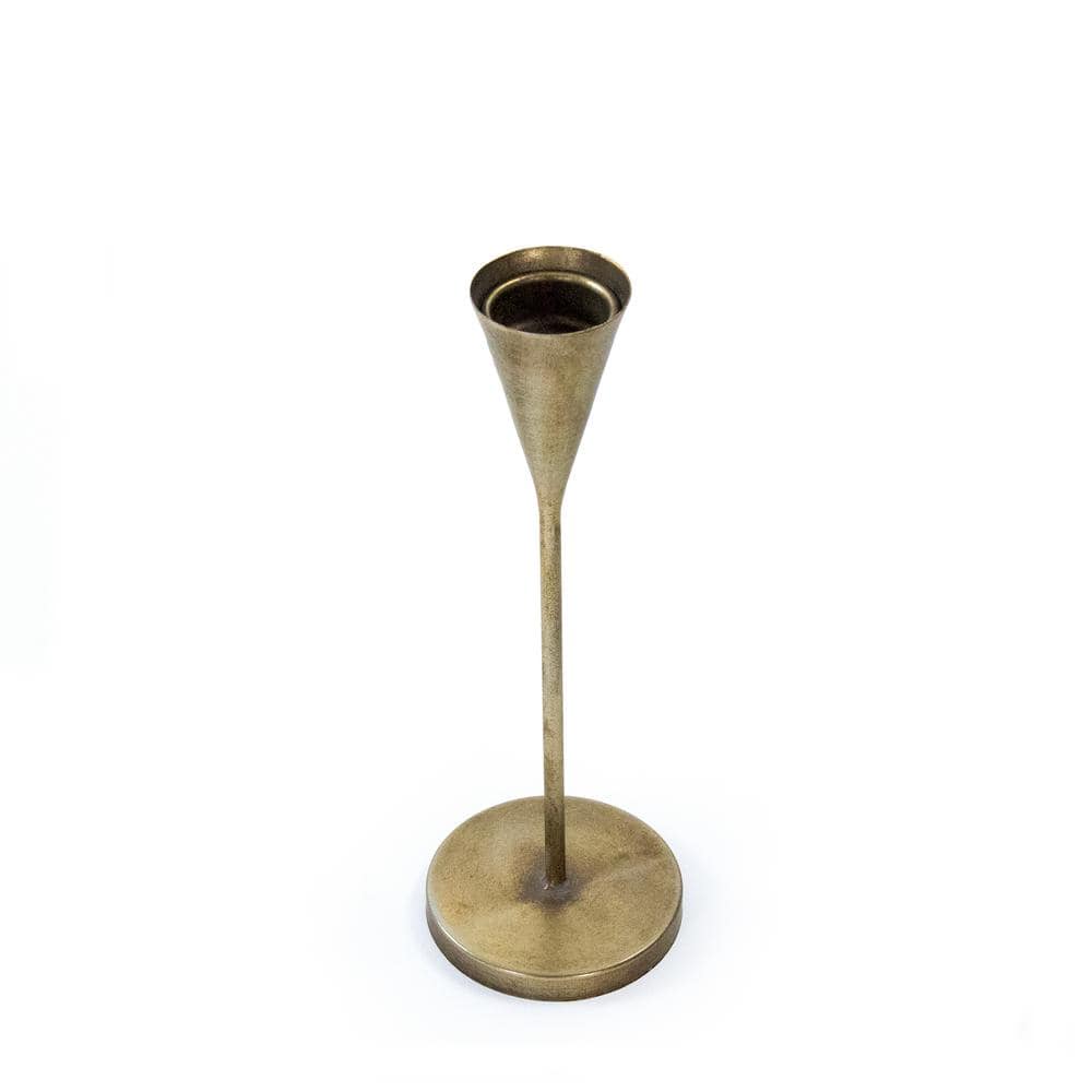 Zentique Upturned Cone Antique Gold Small Candle Holder EAC132383 - The  Home Depot