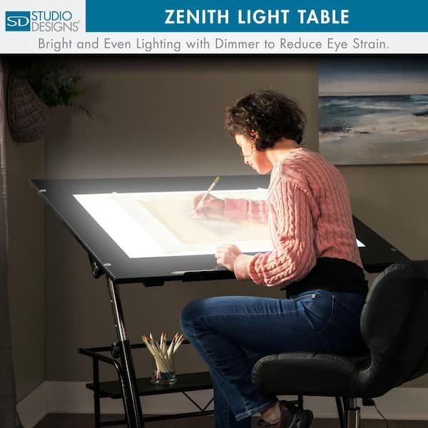 Studio Designs Zenith 42 in. LED Light Table & Adjustable Drafting