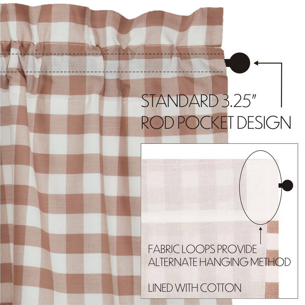 Portabella Cotton Light-Filtering Rod Pocket Window Panels, Set of 2