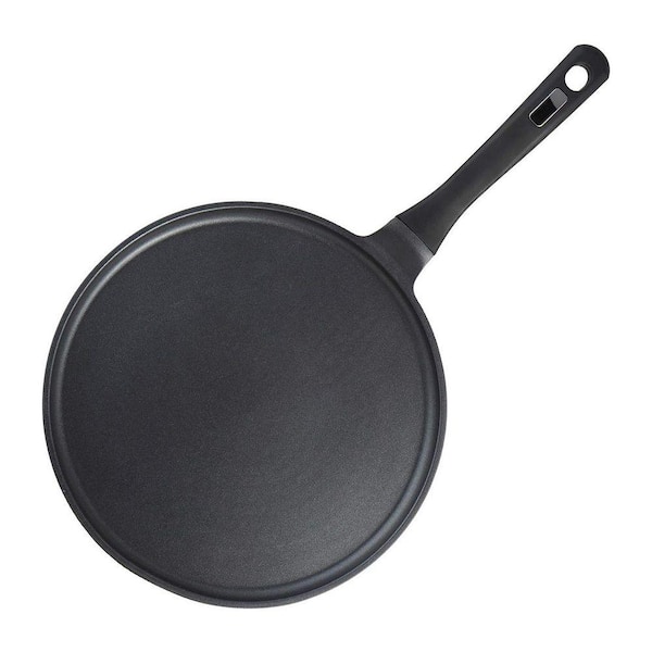 Black Nonstick Aluminum Fast Heating Crepe Griddle Pan for Pancake Roti ...