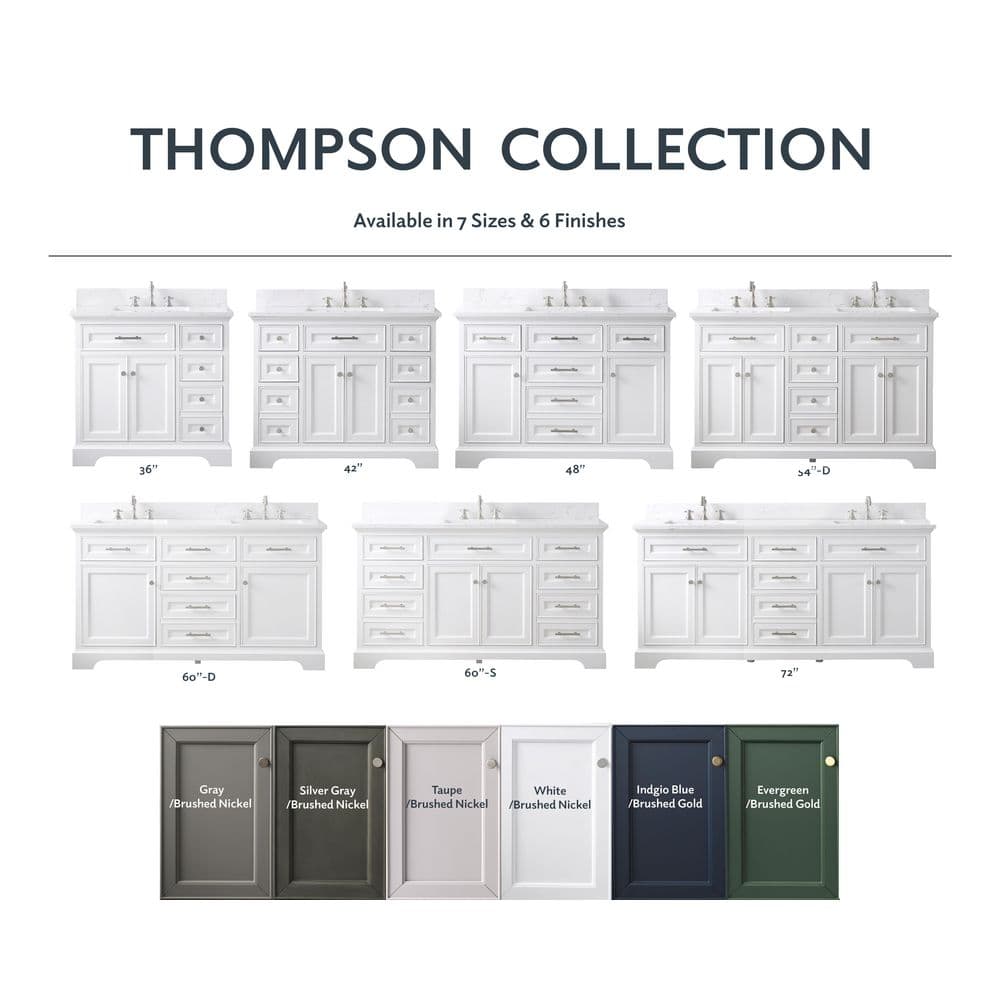 Thompson 36'' Silver Gray Freestanding Bathroom Vanity