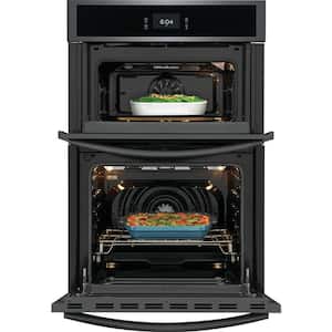 27 in. Electric Built-In Wall Oven and Microwave Combination with Total Convection in Smudge-Proof Black Stainless Steel