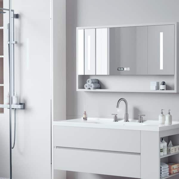 8 in. Widespread Double Handle Bathroom Faucet 3-Holes Modern Bathroom Sink Faucet in Brushed Nickel
