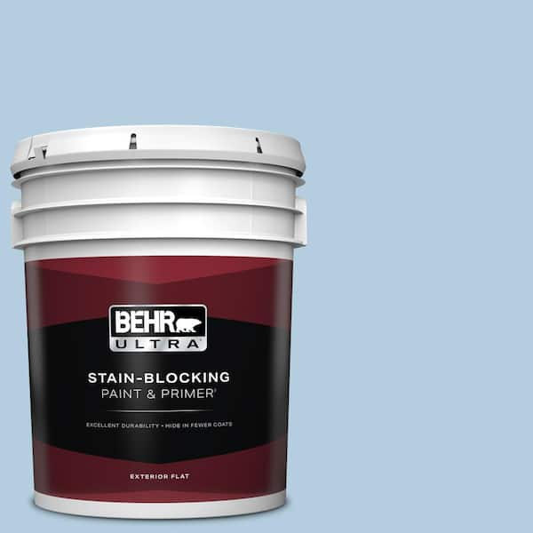 BEHR ULTRA 5 gal. #PPU14-14 Crystal Waters Flat Exterior Paint & Primer