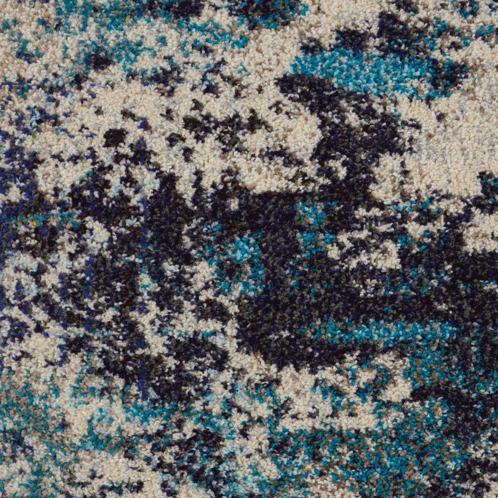 Hand-knotted Blue and White Abstract Medium Rug