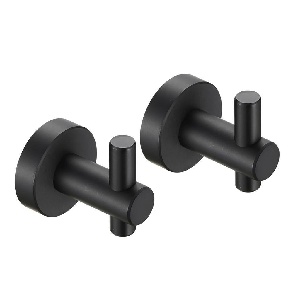 Hermitage Bath Gluon 2 Pack J-Hook Robe/Towel Hook with Screws in Matte ...