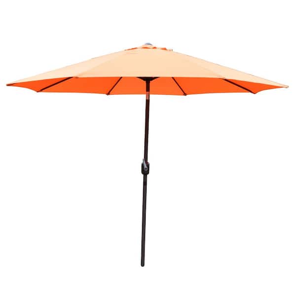 Unbranded 9 ft. Tilt Patio Umbrella in Orange