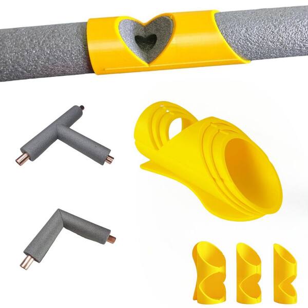 Three Different Sizes Foam Pipe Cutter Tool for Pipe Insulation in Homes, Industries and Commercial Places, Yellow
