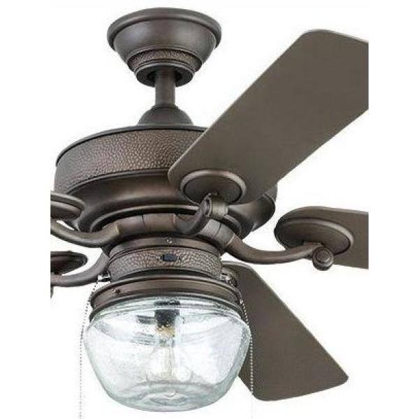 Led Indoor Outdoor Bronze Ceiling Fan, Bromley 52 In Led Indoor Outdoor Bronze Ceiling Fan With Light Kit