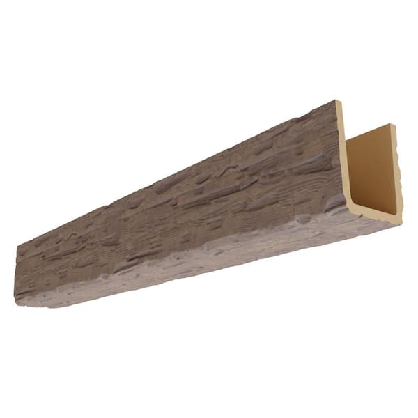 Ekena Millwork Heritage Timber 3.5 in. x 3.5 in. x 12 ft. Salvaged Timber Sandstone Faux Wood Beam