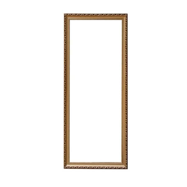 Unbranded 21 in. W x 64 in. H Rectangular Aluminum Framed Wall Mount or Floor Standing Modern Bathroom Vanity Mirror Gold