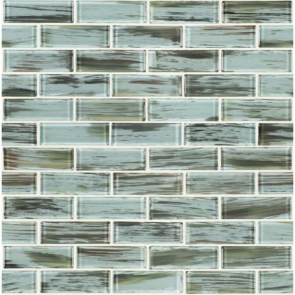 MSI Verde Subway 12 in. x 12 in. x 0.31 in. Glass Mesh-Mounted Mosaic Wall Tile (9.8 sq. ft./Case)
