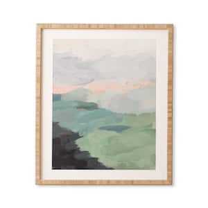 Rachel Elise Seafoam Green Mint Black Blush Framed Abstract Wall Art Print 19 in. x 22.4 in.