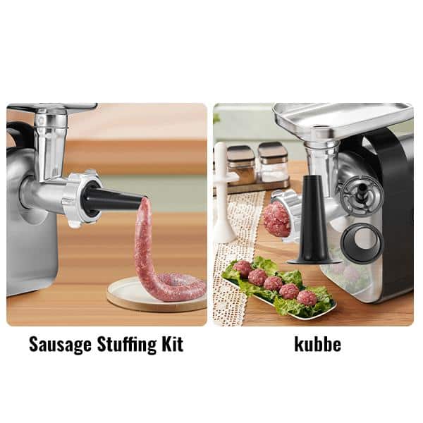 Heavy Duty Black Stainless Steel Electric Meat Grinder with Sausage Stuffer