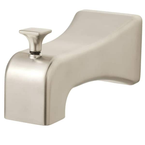 Speakman The Edge 5.43 in. Pull-Up Diverter Tub Spout with Slip-Fit Connection in Brushed Nickel