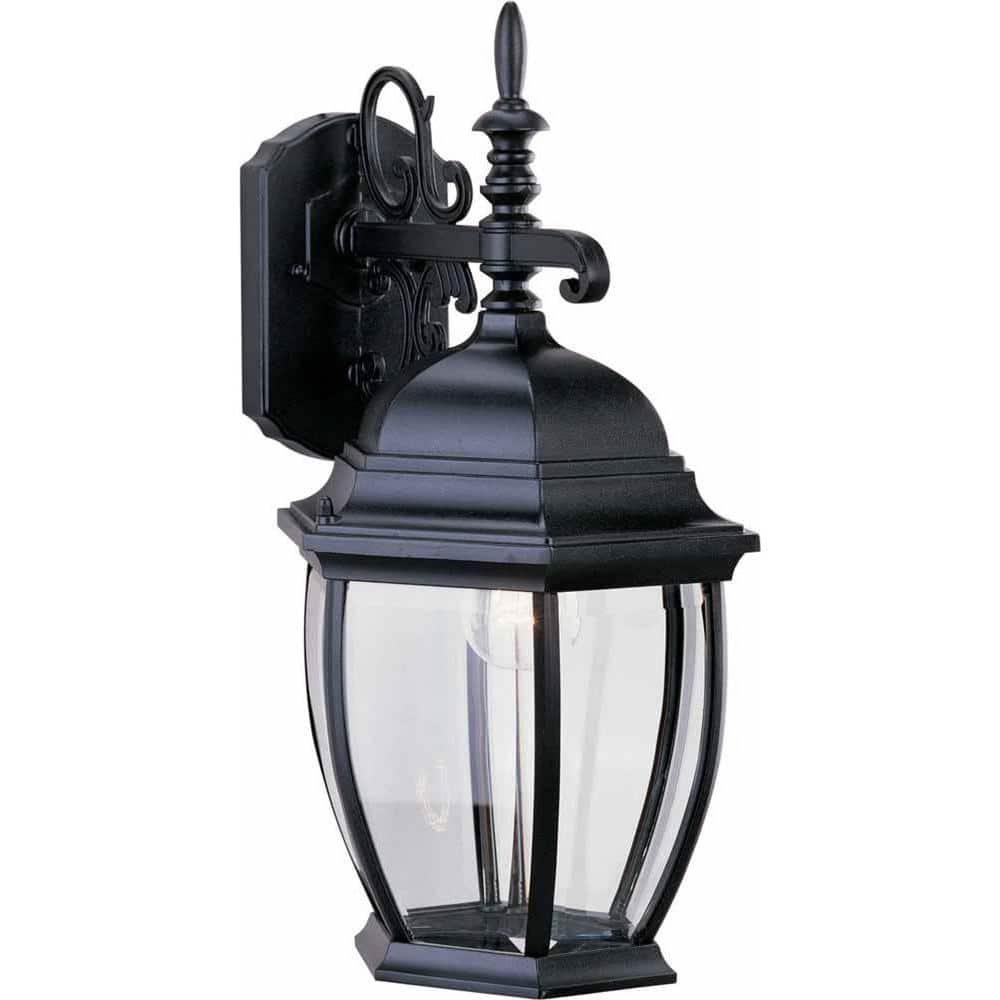 Volume Lighting 1 Light Black Outdoor Wall Sconce V8231 5 The Home Depot 4884