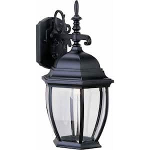 1-Light Black Outdoor Wall Sconce