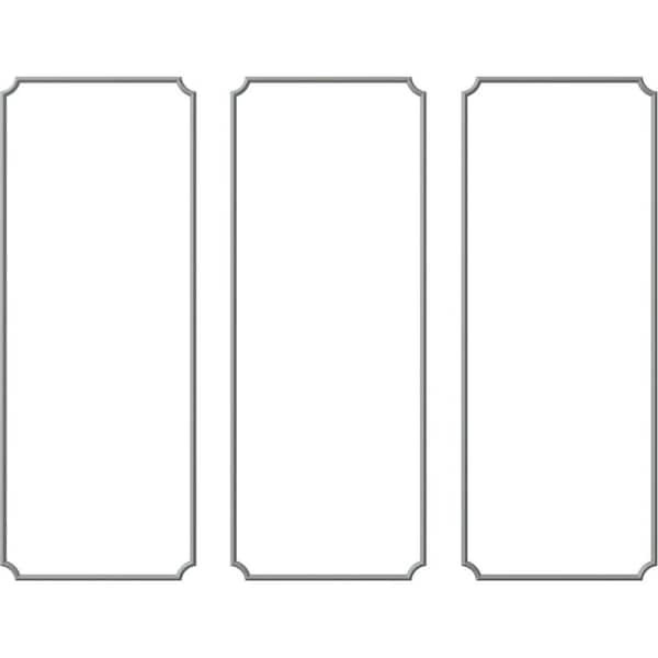 Ekena Millwork 28 in. W x 72 in. H Unfinished Polyurethane Large Classic Panel Moulding Kit (Triple Panel)