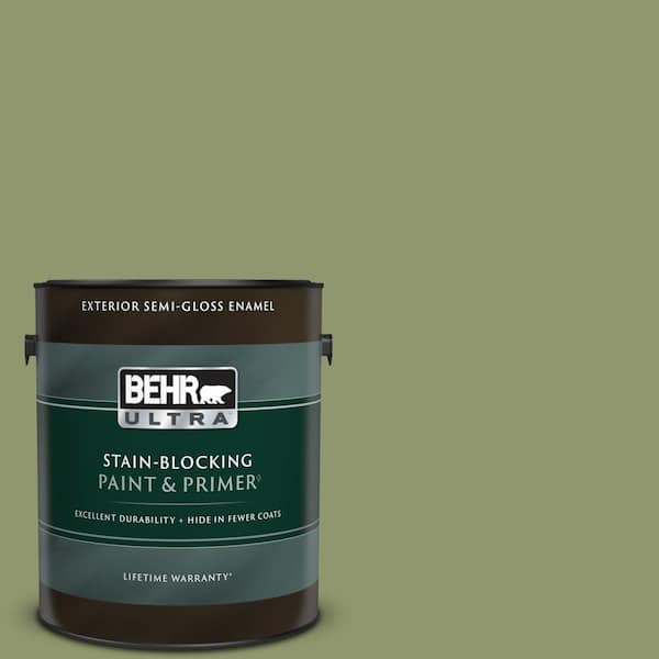 BEHR ULTRA 1 gal. #410F-5 Boston Fern Semi-Gloss Enamel Exterior Paint & Primer