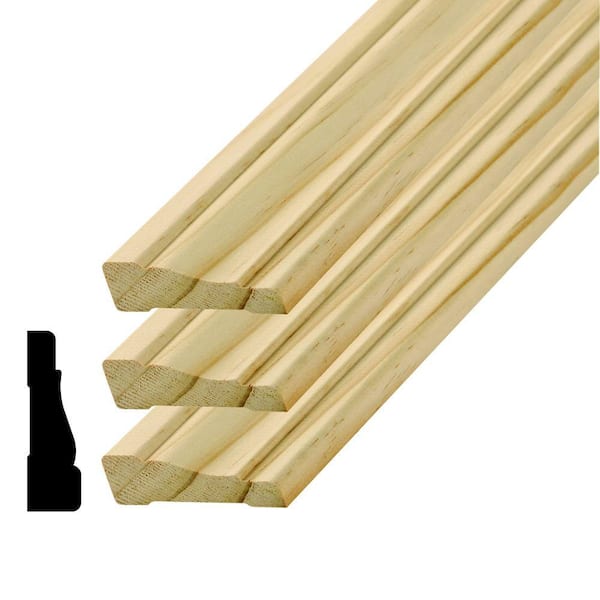 Alexandria Moulding WM 356 11/16 in. x 2-1/4 in. x 84 in. Pine Casing Set (3-Piece)