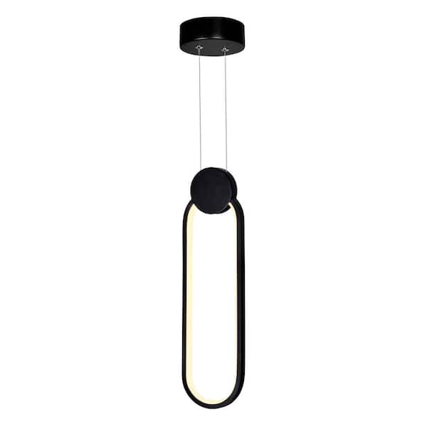CWI Lighting Pulley 4 in LED Black Mini Pendant