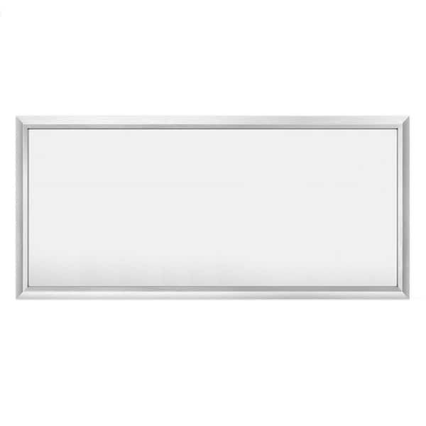 60 in. W x 28 in. H Rectangular Aluminum Alloy Framed and Tempered Glass Wall Bathroom Vanity Mirror in Brushed Silver