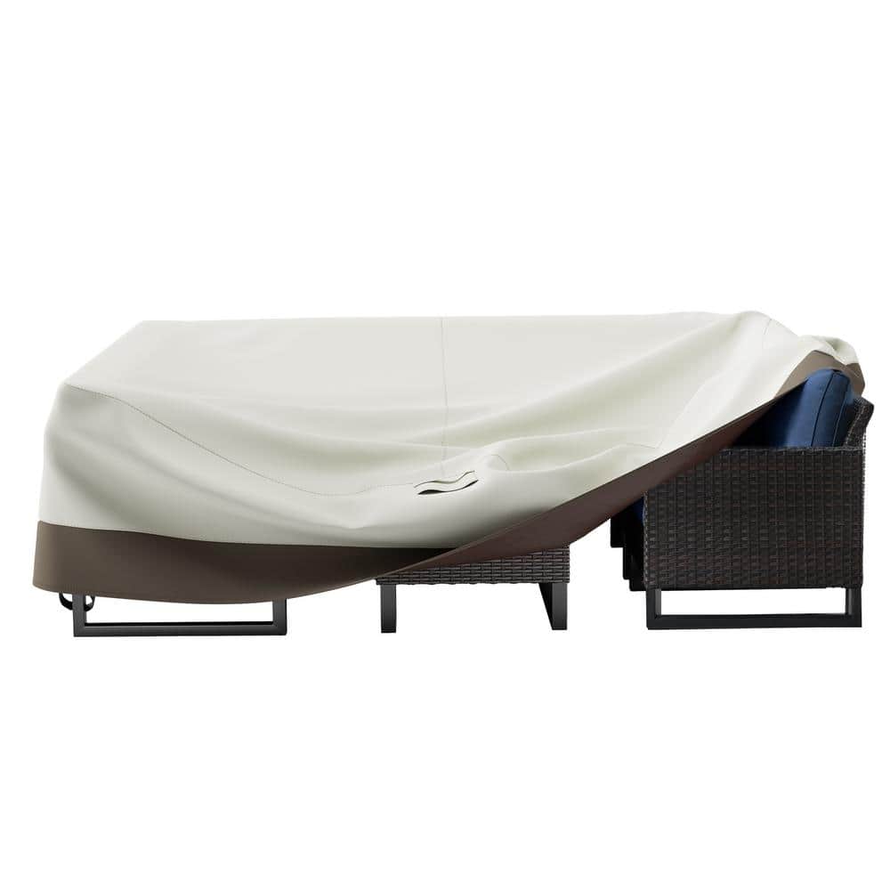 600D PVC Coated Fabric Universal Simple Outdoor Patio Chair Cover, Waterproof and Sun-Proof Beige price history on PriceWatchPro