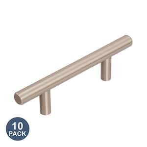 Bar Pulls 3 in. (76mm) Modern Sterling Nickel Bar Cabinet Pull (10-Pack)
