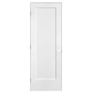 28 in. x 80 in. 1-Panel Lincoln Park Right-Hand Hollow Core Pure White Molded Composite Single Prehung Interior Door